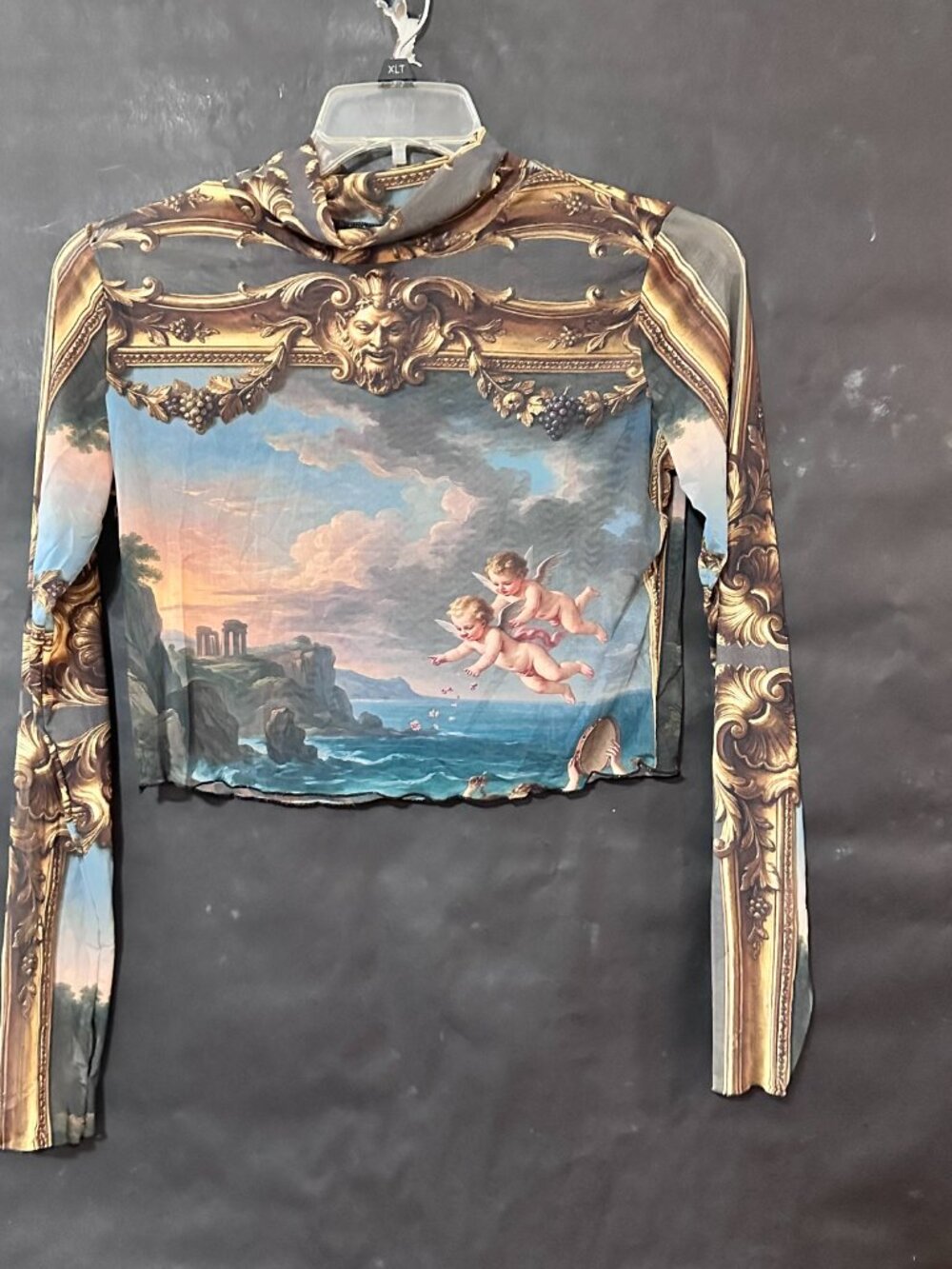 Conceptual Subculture Baroque Mesh See Thru Outfit Mythology Cherub Skirt Top - Picture 13 of 14